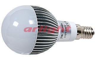 ECOLAMP E14 A5-3x1WB WW G50, Светодиодная лампа 3Вт, белый теплый свет, цоколь E14